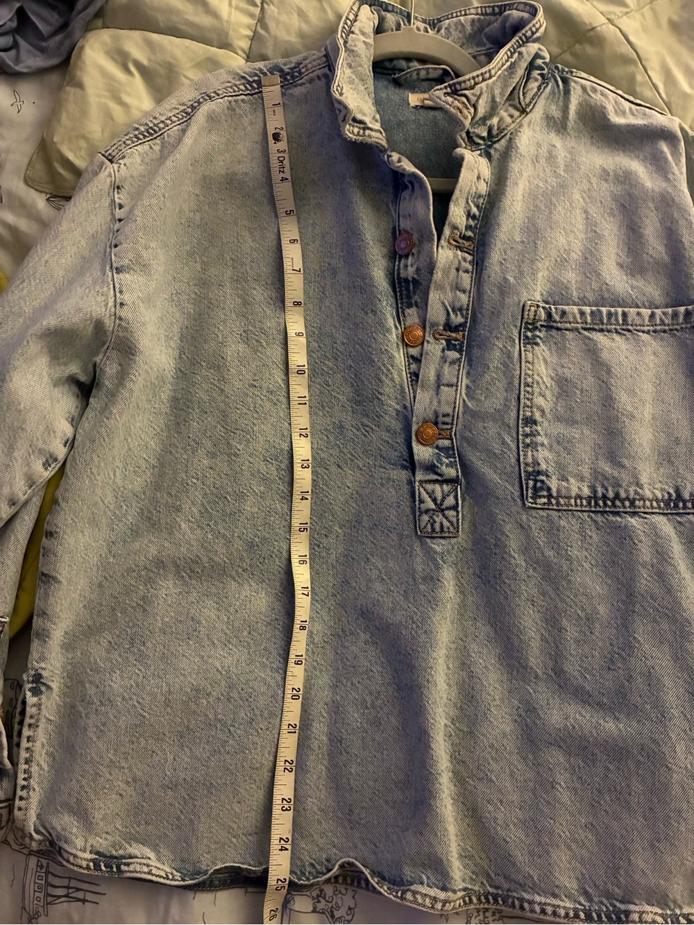 Anthropologie PILCRO Light Wash Denim Pullover Shirt 🤩 - Picture 7 of 8